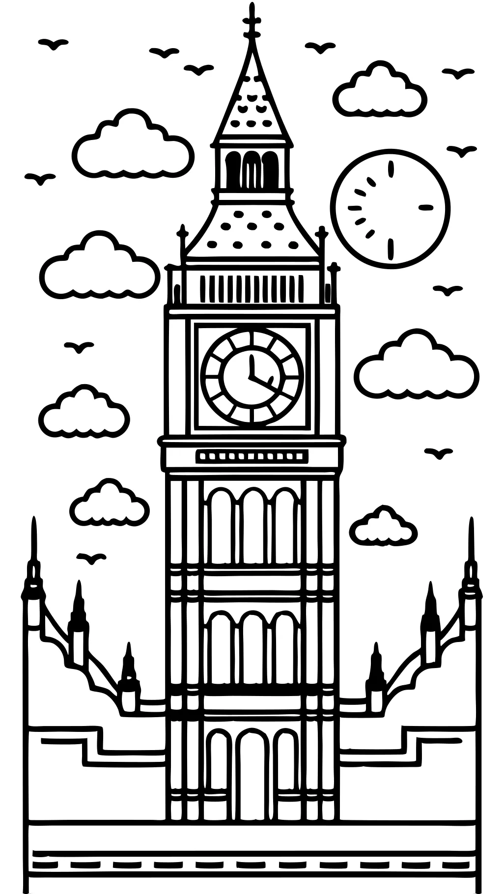 Página para colorear de Big Ben